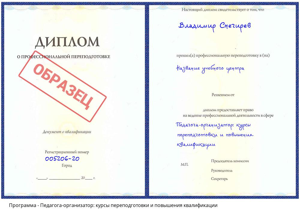 Педагога-организатор: курсы переподготовки и повышения квалификации Москва